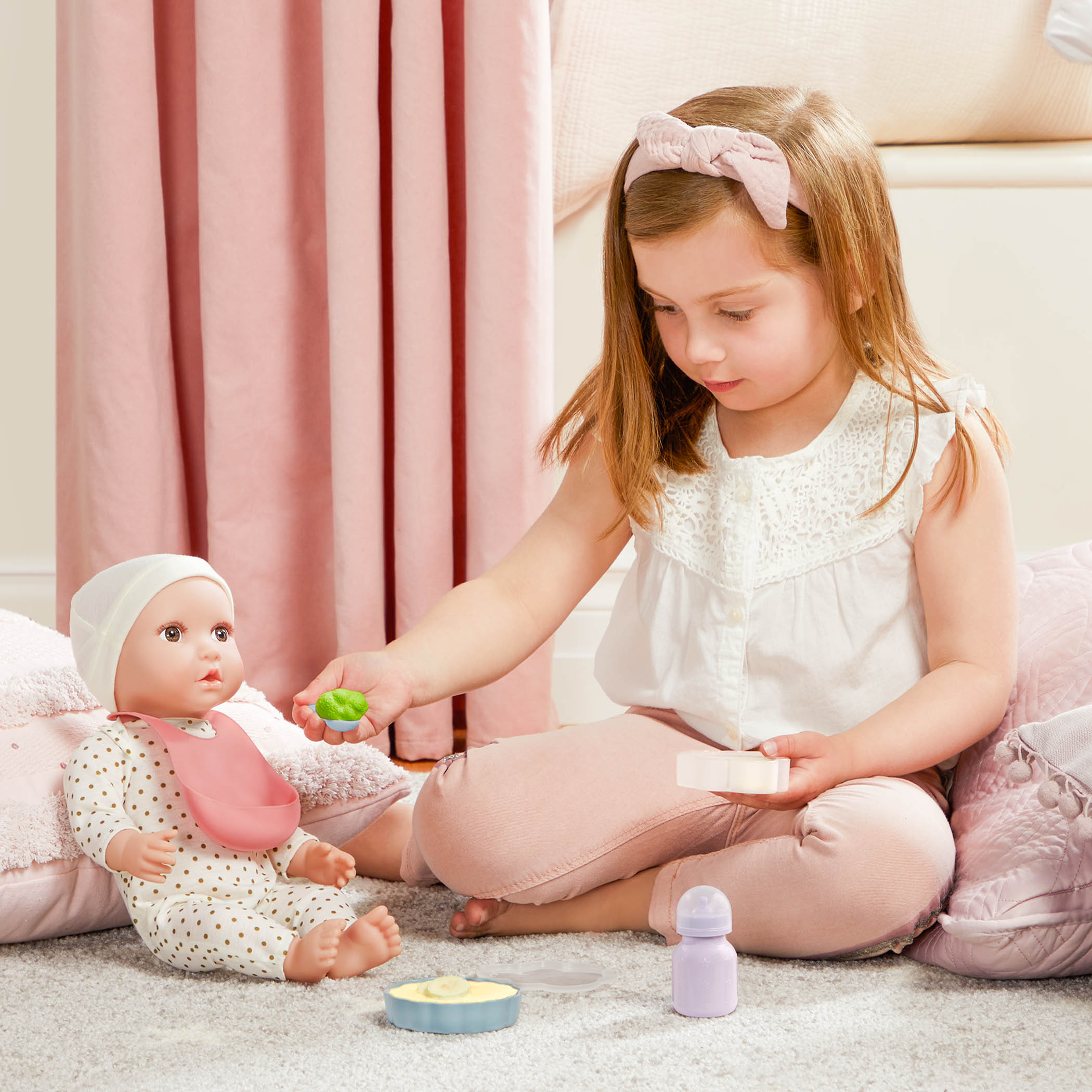 LullaBaby - Poppenvoedingsset met accessoires