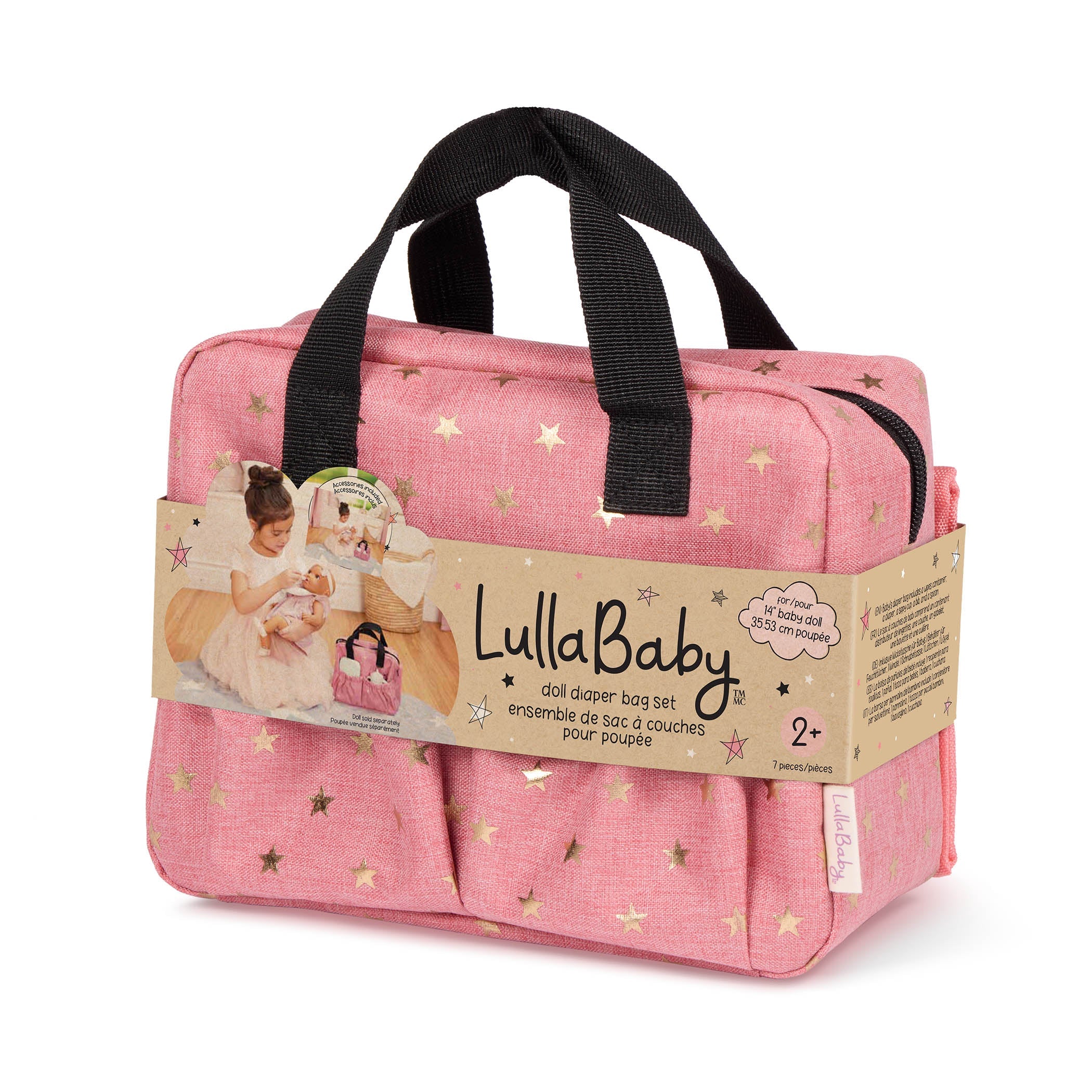 LullaBaby luiertas met accessoires in verpakking