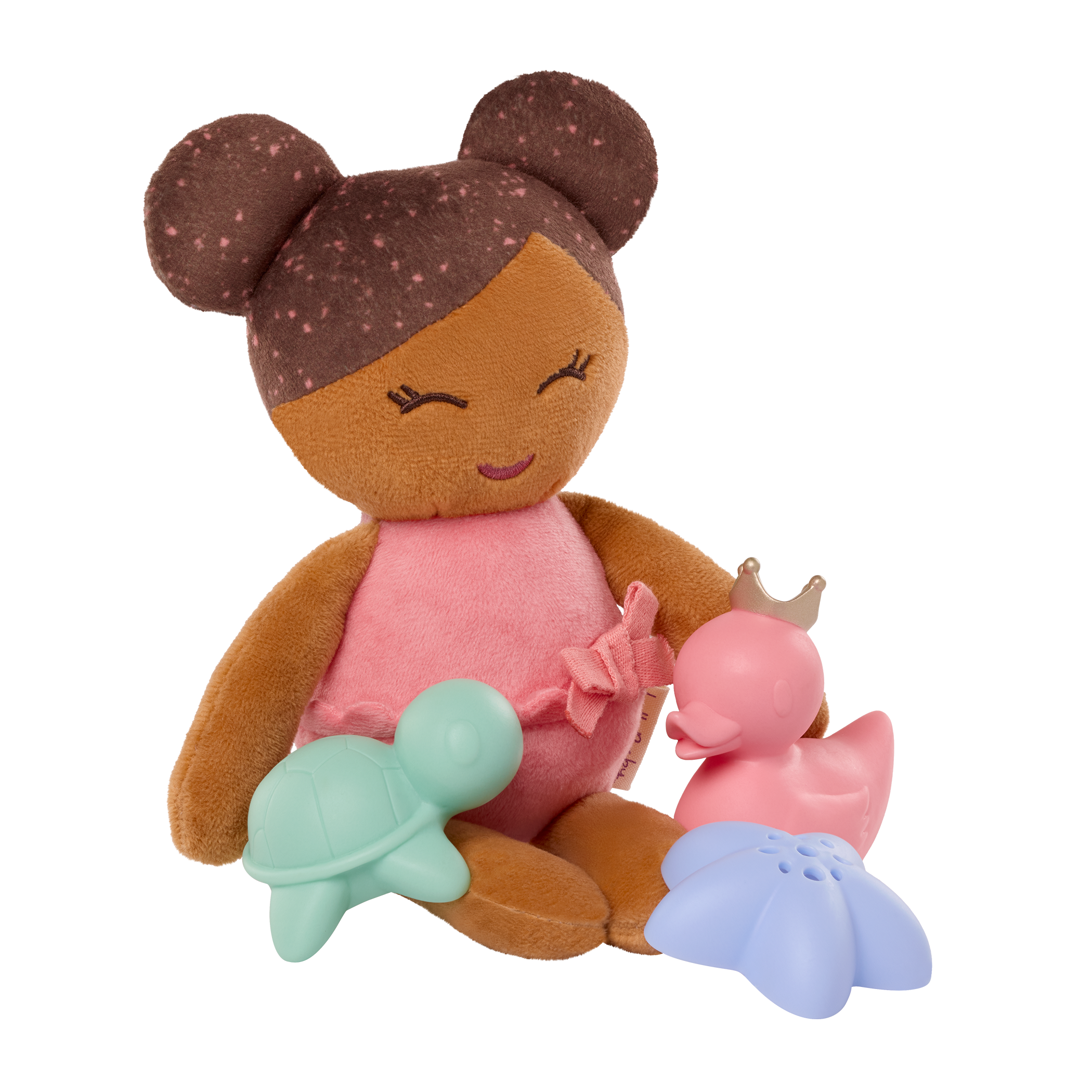 LullaBaby - Badpop met accessoires in mandje