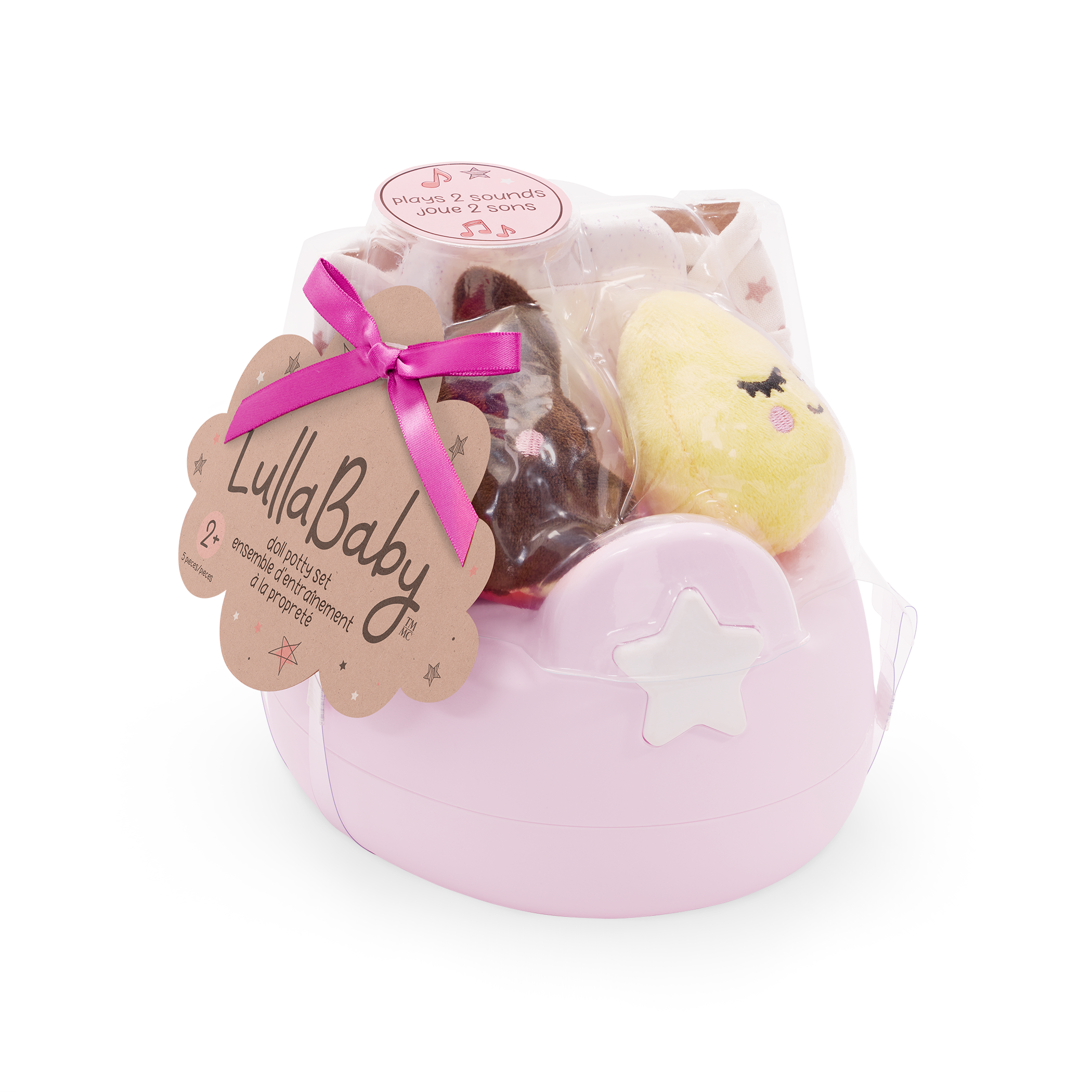LullaBaby - Roze Poppenplasje met Accessoires