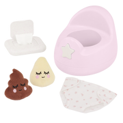 LullaBaby - Roze Poppenplasje met Accessoires