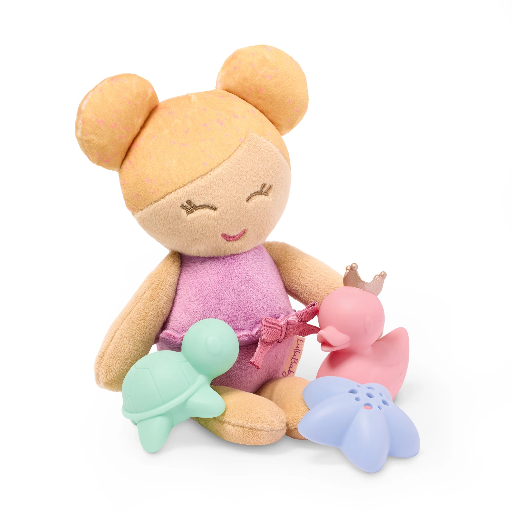 LullaBaby - Badpop met accessoires in mandje