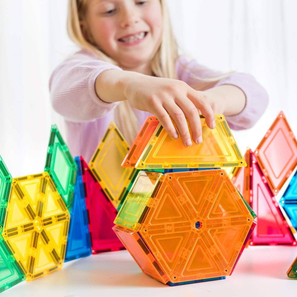 Learn And Grow - Magnetisch constructiespeelgoed Geometry Pack - 36 stuks