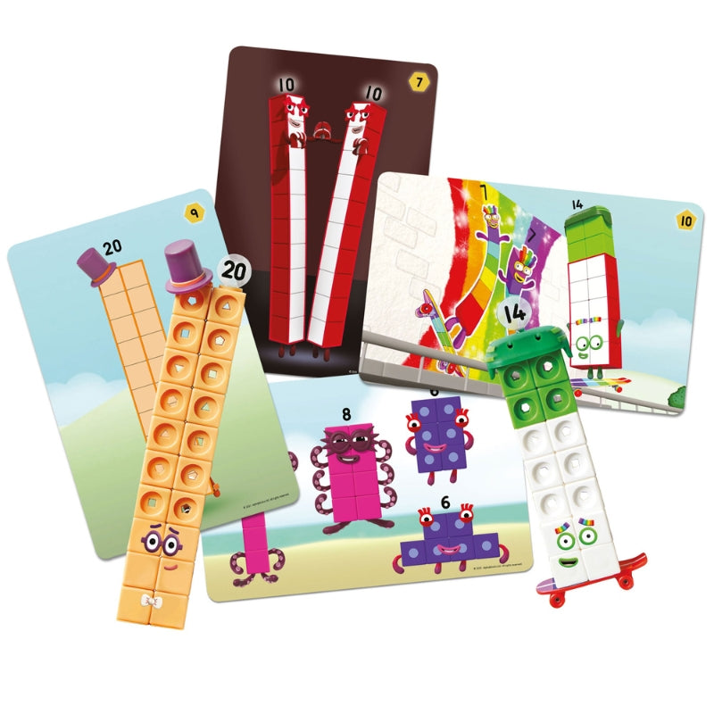 Numberblocks kaarten met numberblocks 14 en 20