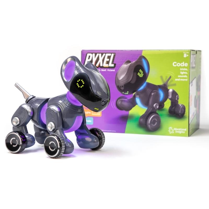 Robothond Pyxel bij de verpakking