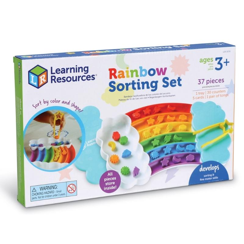 kartonnen verpakking van de Regenboog sorteerset 