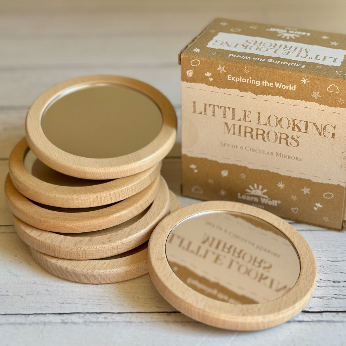 Yellow Door - Kleine spiegeltjes - Set van 6