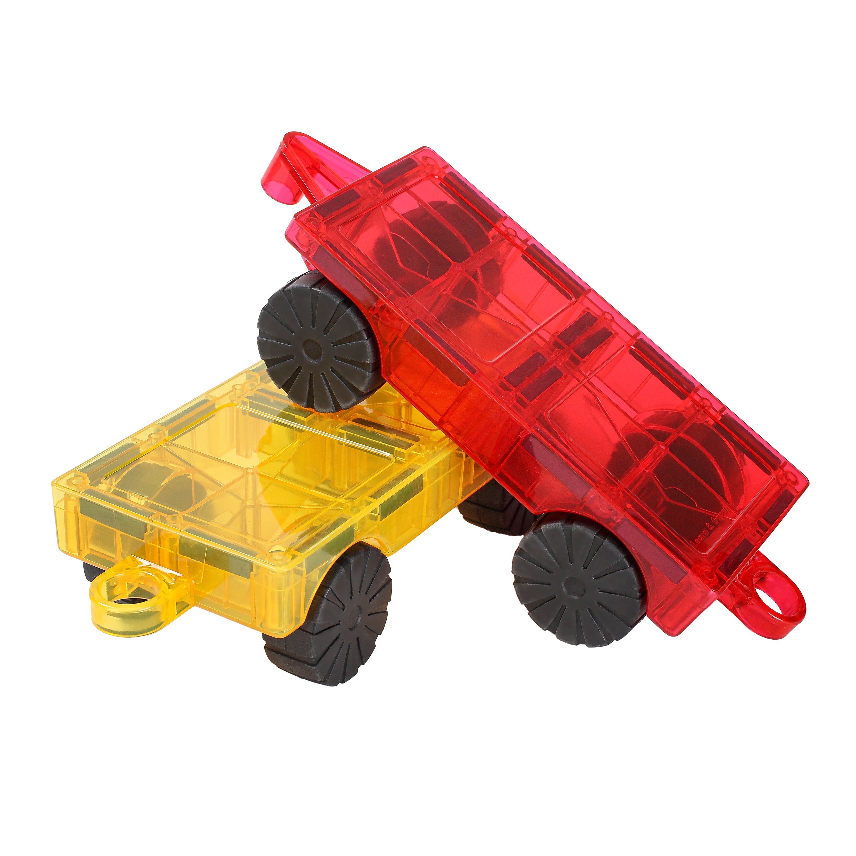 Learn And Grow - Magnetisch constructiespeelgoed Car Pack - 2 stuks