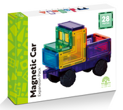 Learn And Grow - Magnetisch constructiespeelgoed Car Pack - 28 stuks