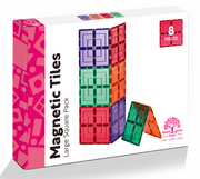 Learn And Grow - Magnetisch constructiespeelgoed Large Square Pack - 8 stuks