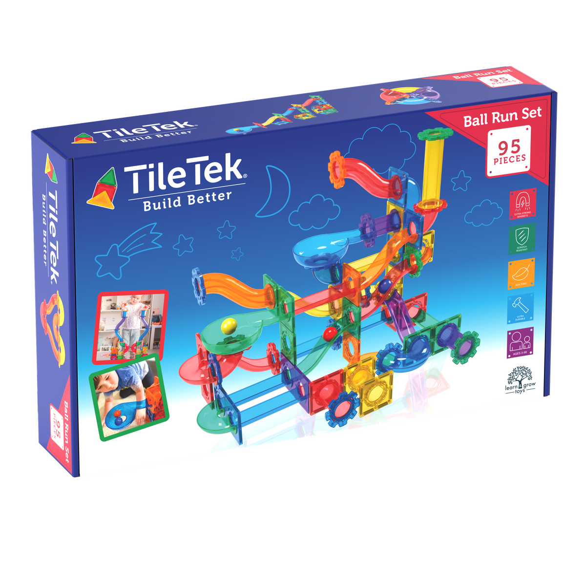 TileTek magnetische knikkerbaan 95 stuks