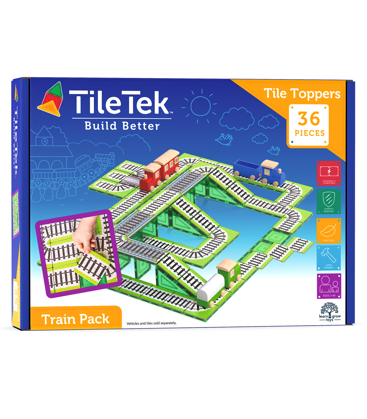 TileTek magnetische tegel topper treinbaan 36 stuks