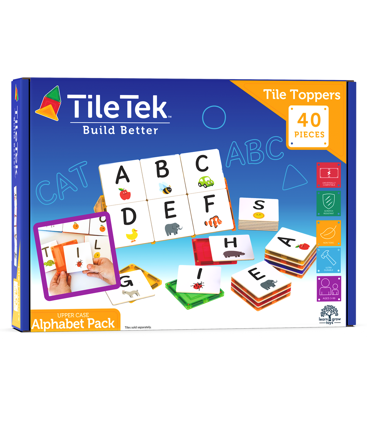 TileTek magnetische tegel topper alfabet hoofdletters 40 stuks