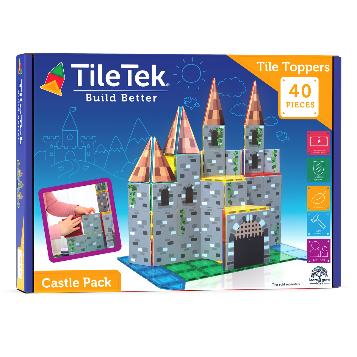TileTek magnetische tegel topper kasteel 40 stuks