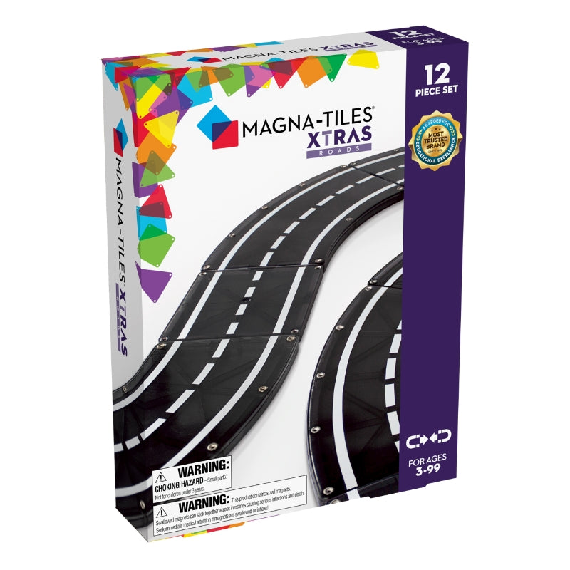 De kartonnen verpakking van Magna Tiles Xtras Roads