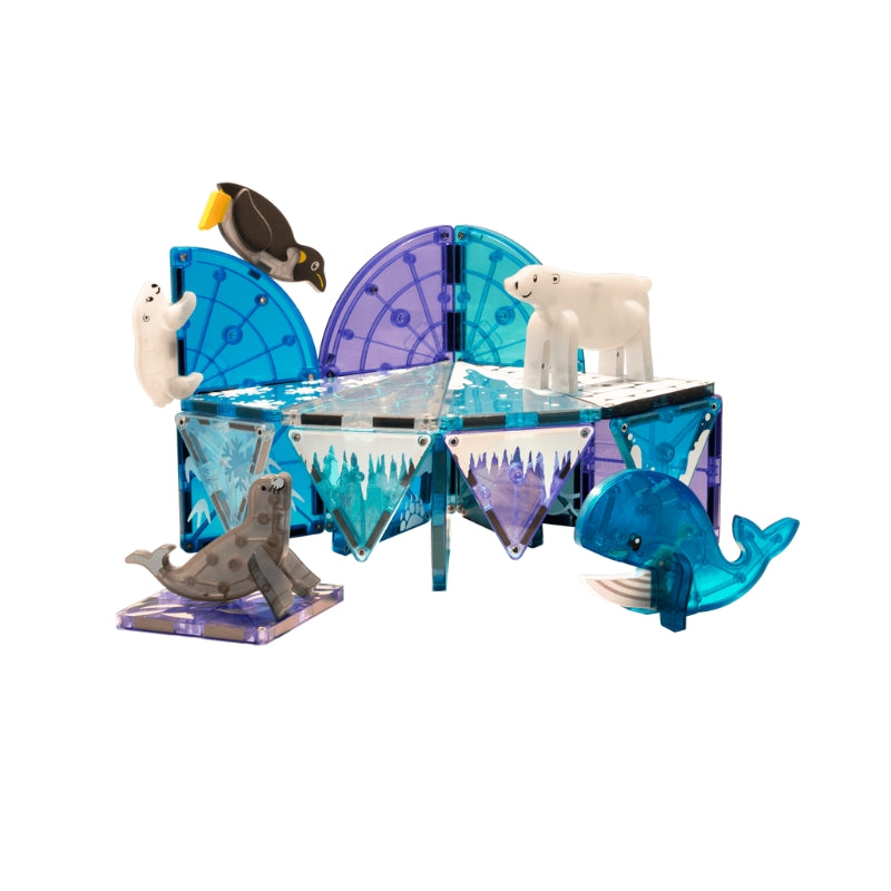 Bouwwerk dat gemaakt kan worden met de Magna-tiles Artic Animals set