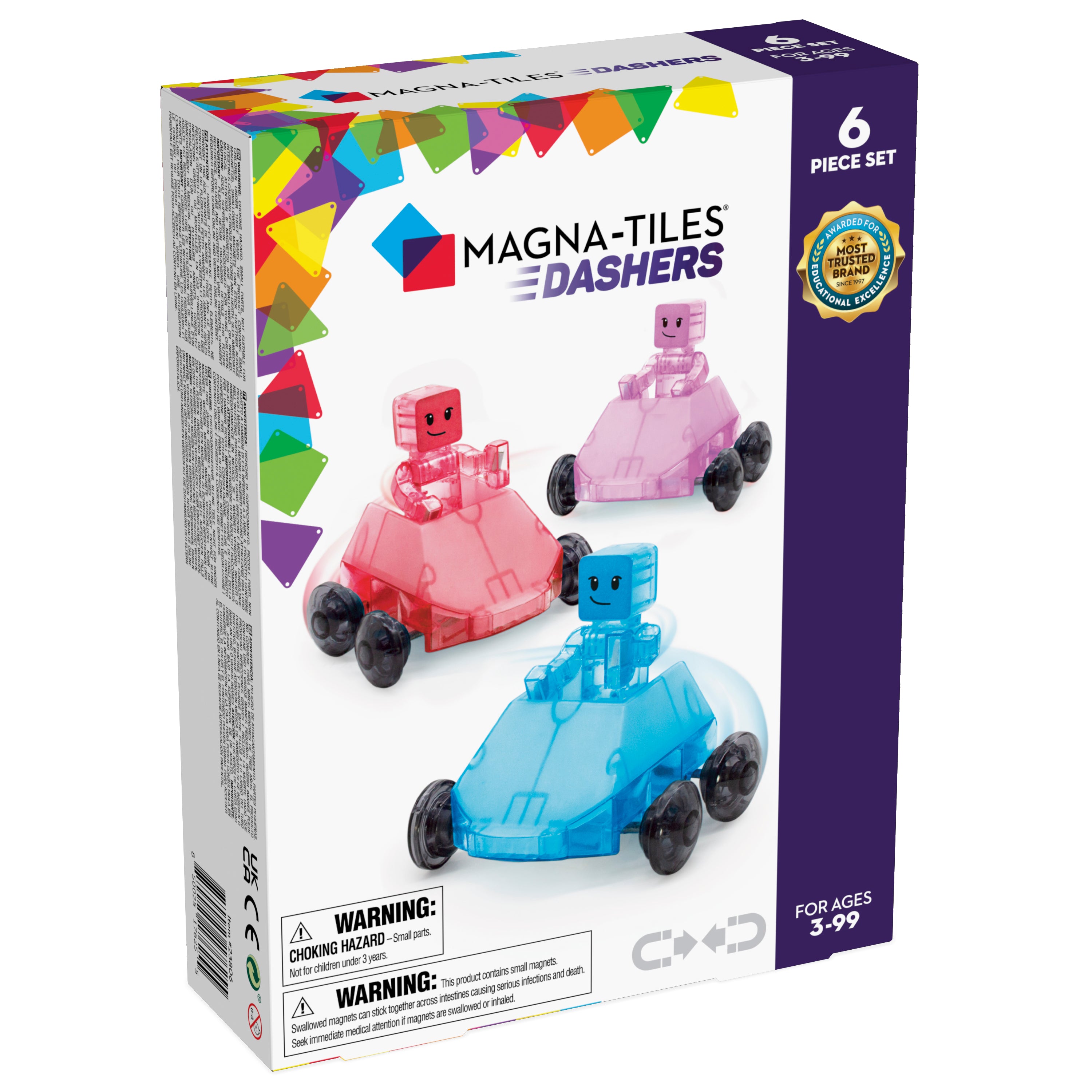 Magna Tiles - Dashers (3 stuks) 6-delig - Constructiespeelgoed