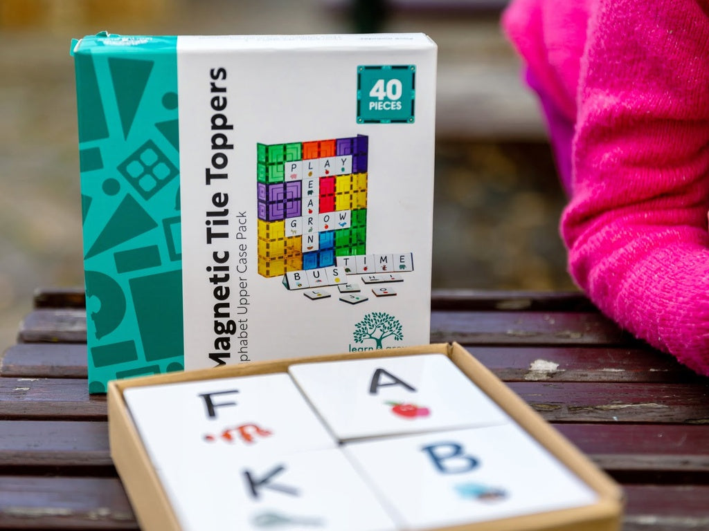 Learn And Grow - Magnetische tegel topper Alfabet (engels) 40 stuks