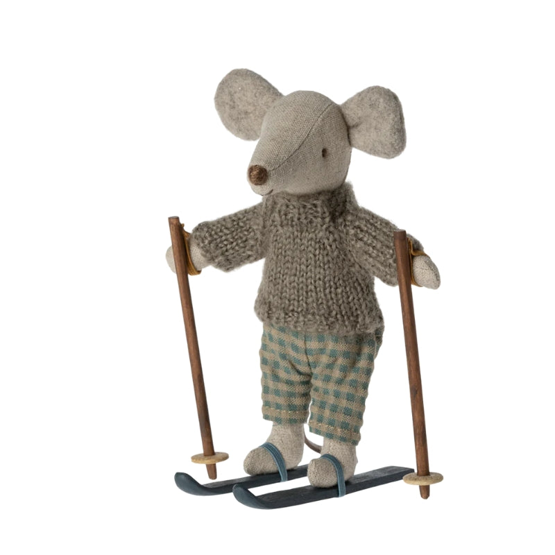 Maileg - Grote broer muis met ski set - winter collectie