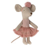 Maileg - ballerina muis- roze - kleine zus muis