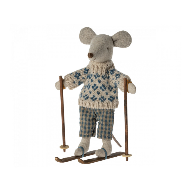 Maileg - Vader muis met ski set - winter collectie