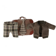 Maileg - Jasje, broek en stropdas in koffer - opa muis