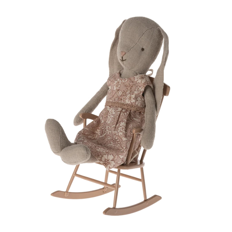 Maileg - miniatuur schommelstoel - Dark powder - 12 cm