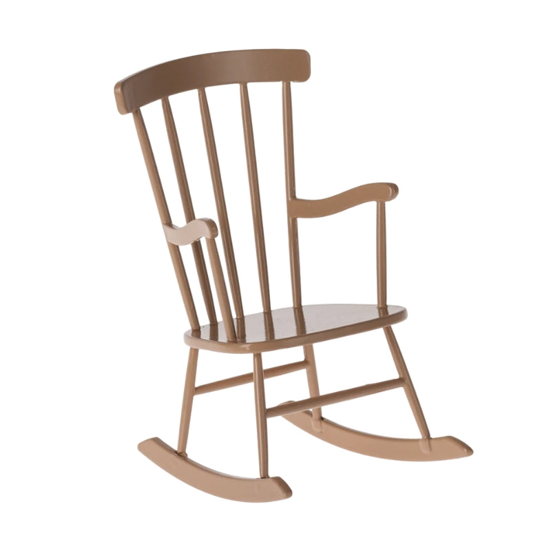 Maileg - miniatuur schommelstoel - Dark powder - 12 cm