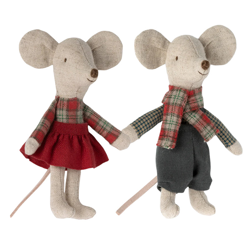 Maileg - tweeling wintermuis - kleine broer en zus muis - winter collectie