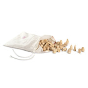 Zakje met houten figuurtjes van Grapat