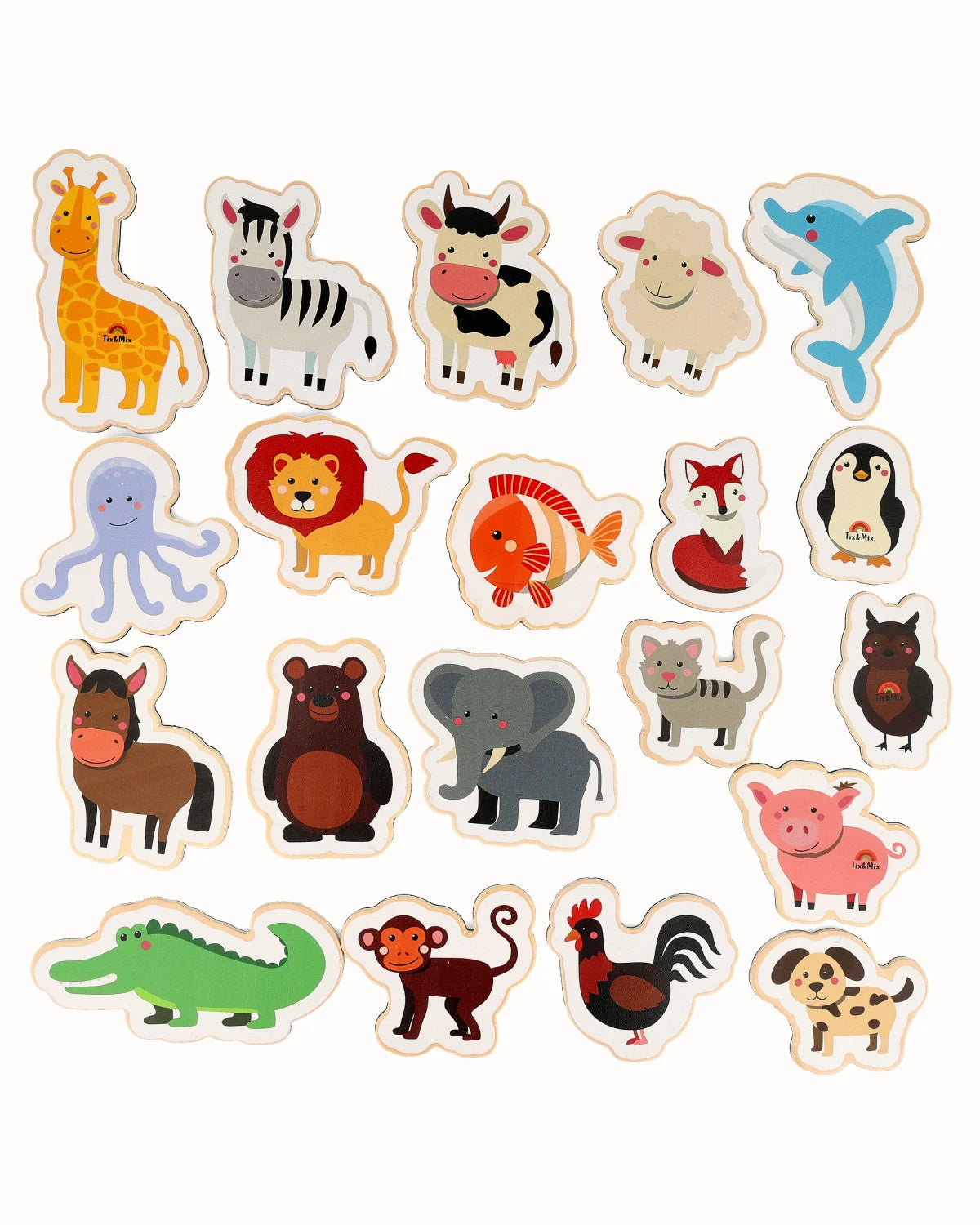 Tix&Mix - Magnetische Speelset Dieren Ontmoeten, 20-delig