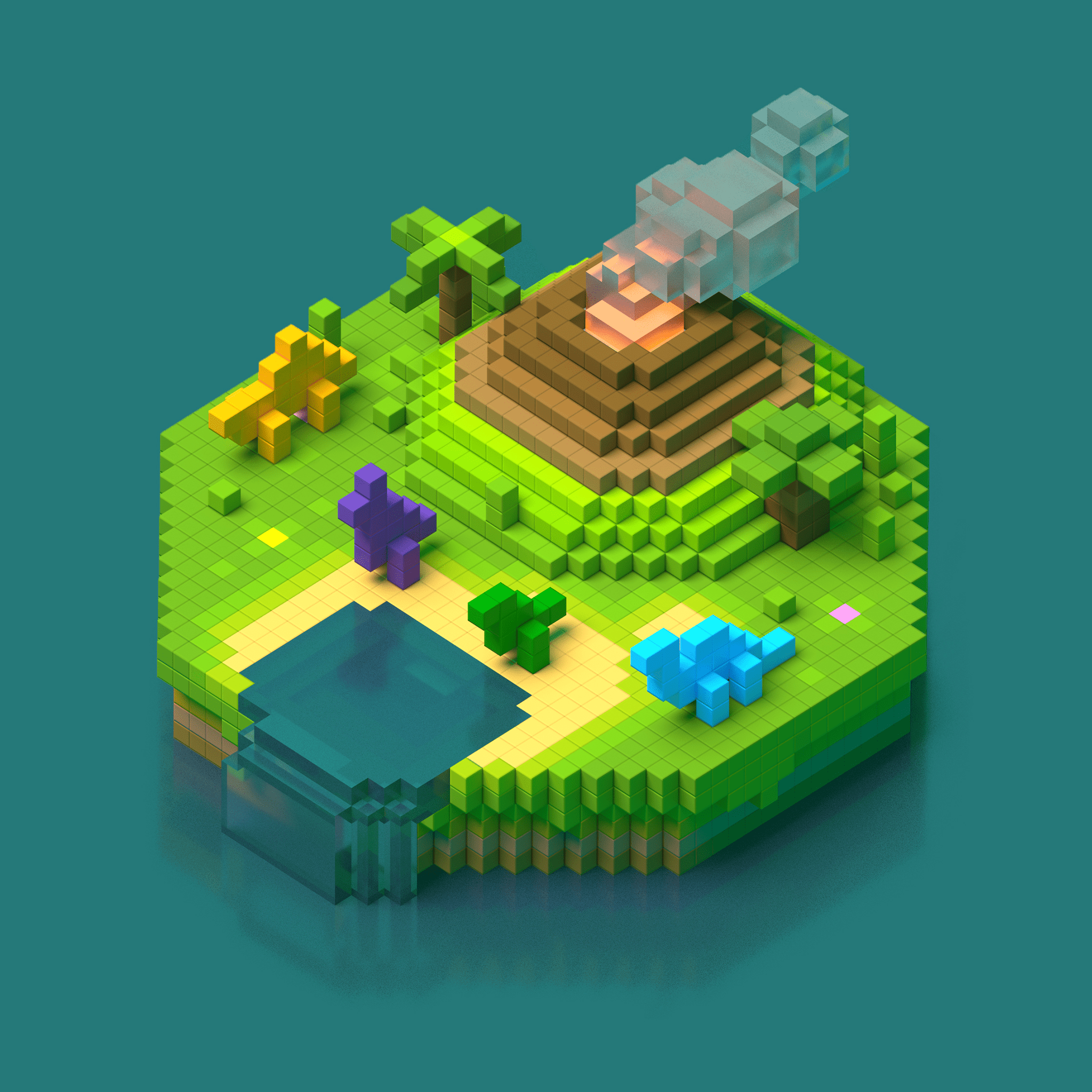 Pixio - Story serie Mini Dinos - 80 magneetblokjes