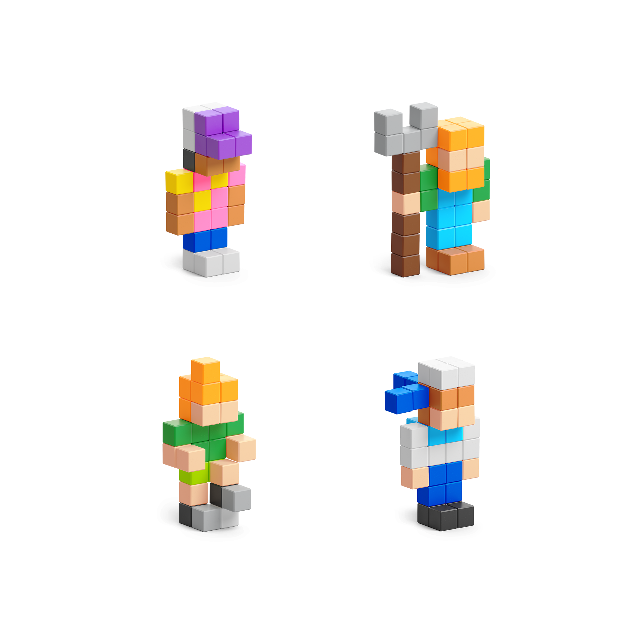 Pixio - Mini Figures Display - 16 verzamelfiguurtjes
