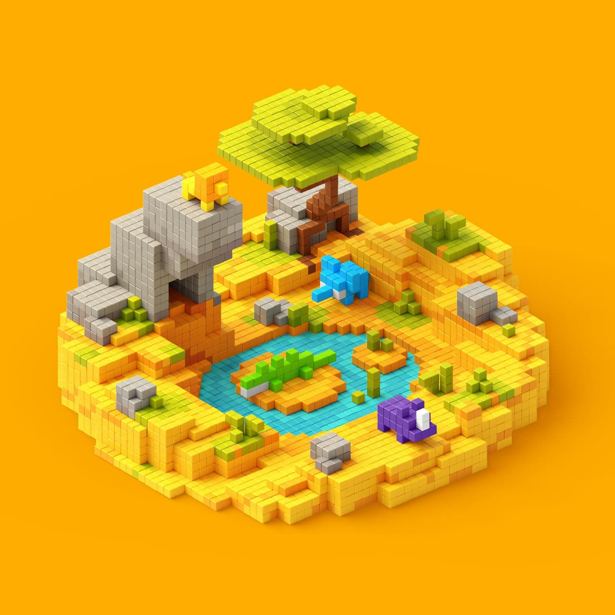 Pixio - Story Mini Safari - 137 magneetblokjes
