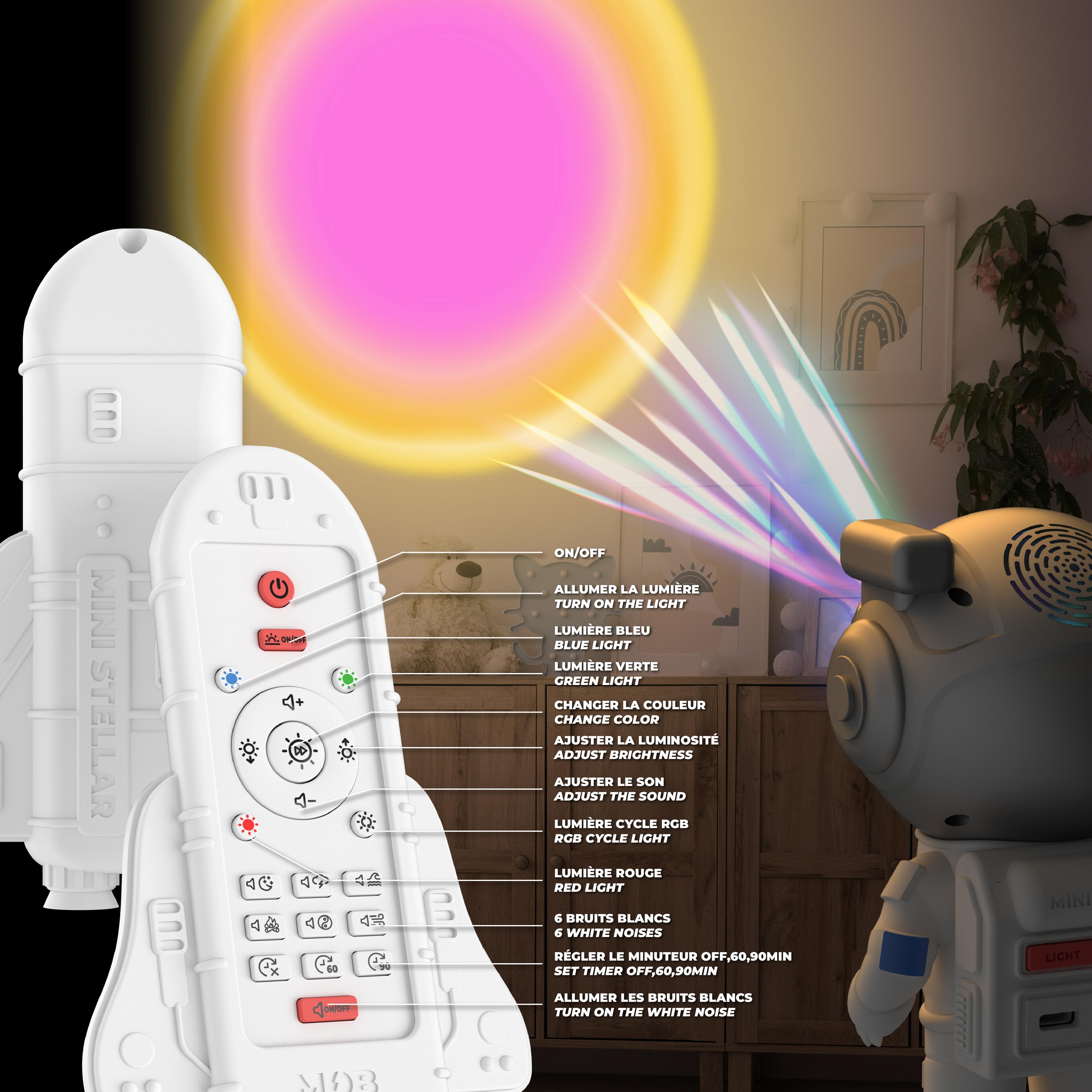 MOB - Mini Stellar sterrenprojector - Wit