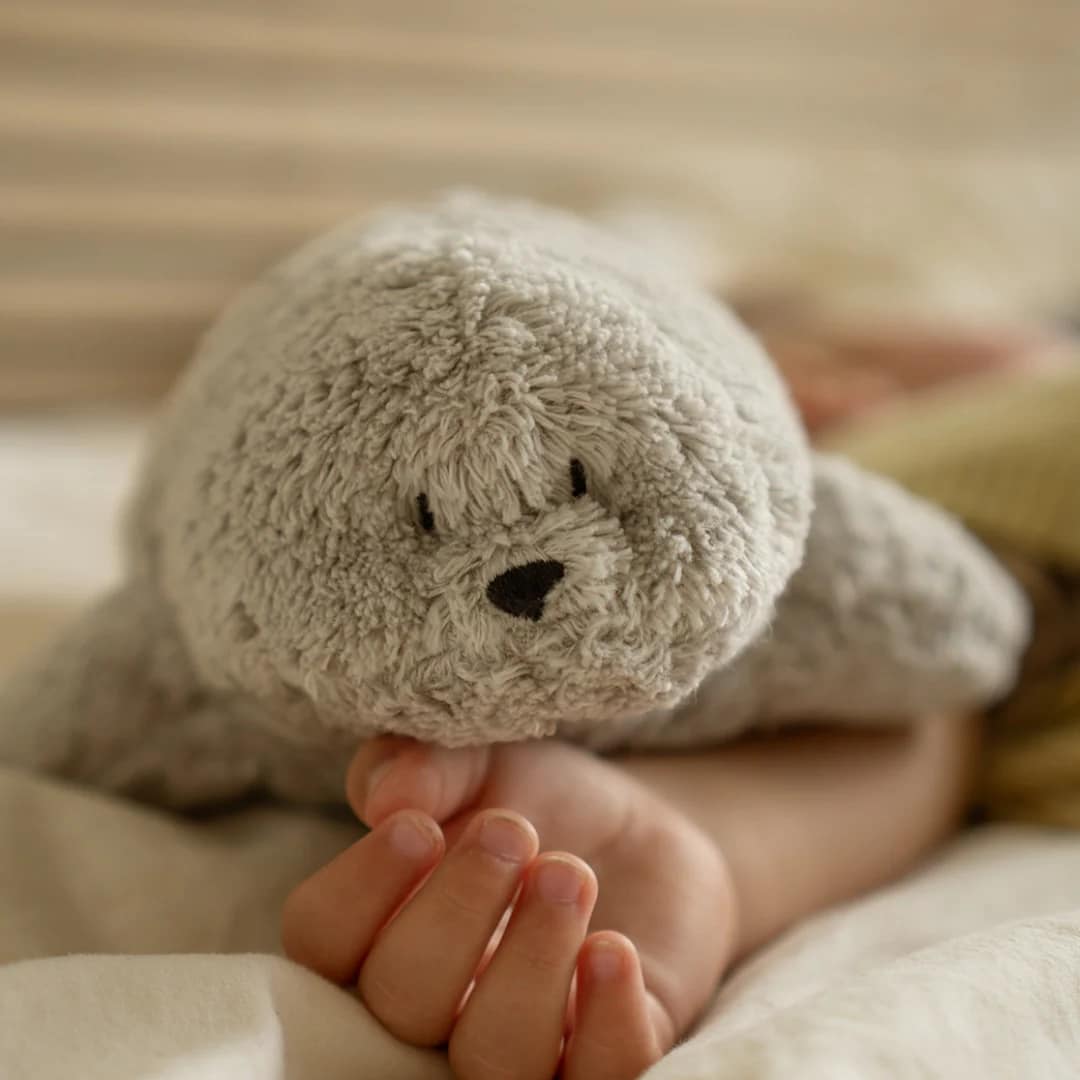 Moonie - Slaapknuffel The Humming Seal 2.0 - Grey White Noise