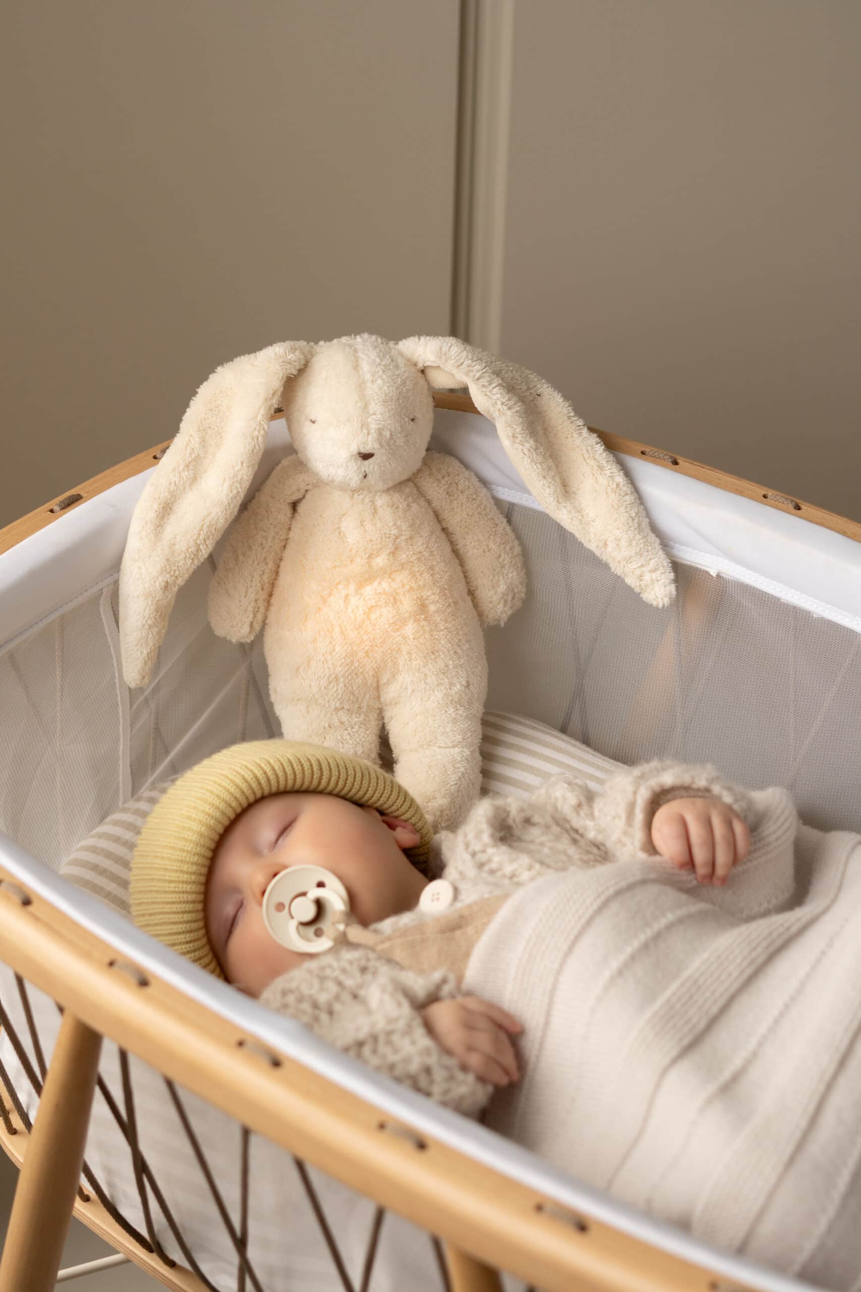 Moonie - Slaapknuffel The Humming Bunny 2.0 - Cappuccino Natur White Noise