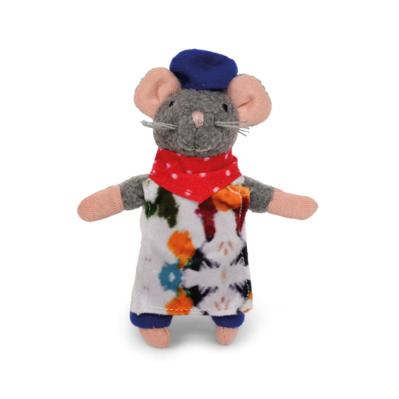Het Muizenhuis - Knuffelmuis de kunstenaar - 12 cm