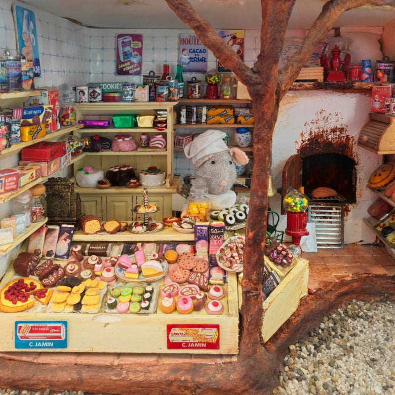 Het Muizenhuis - Knuffelmuis de Bakker - 12 cm