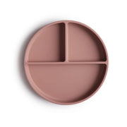 Mushie - Siliconen vakjesbord met zuignap - cloudy mauve