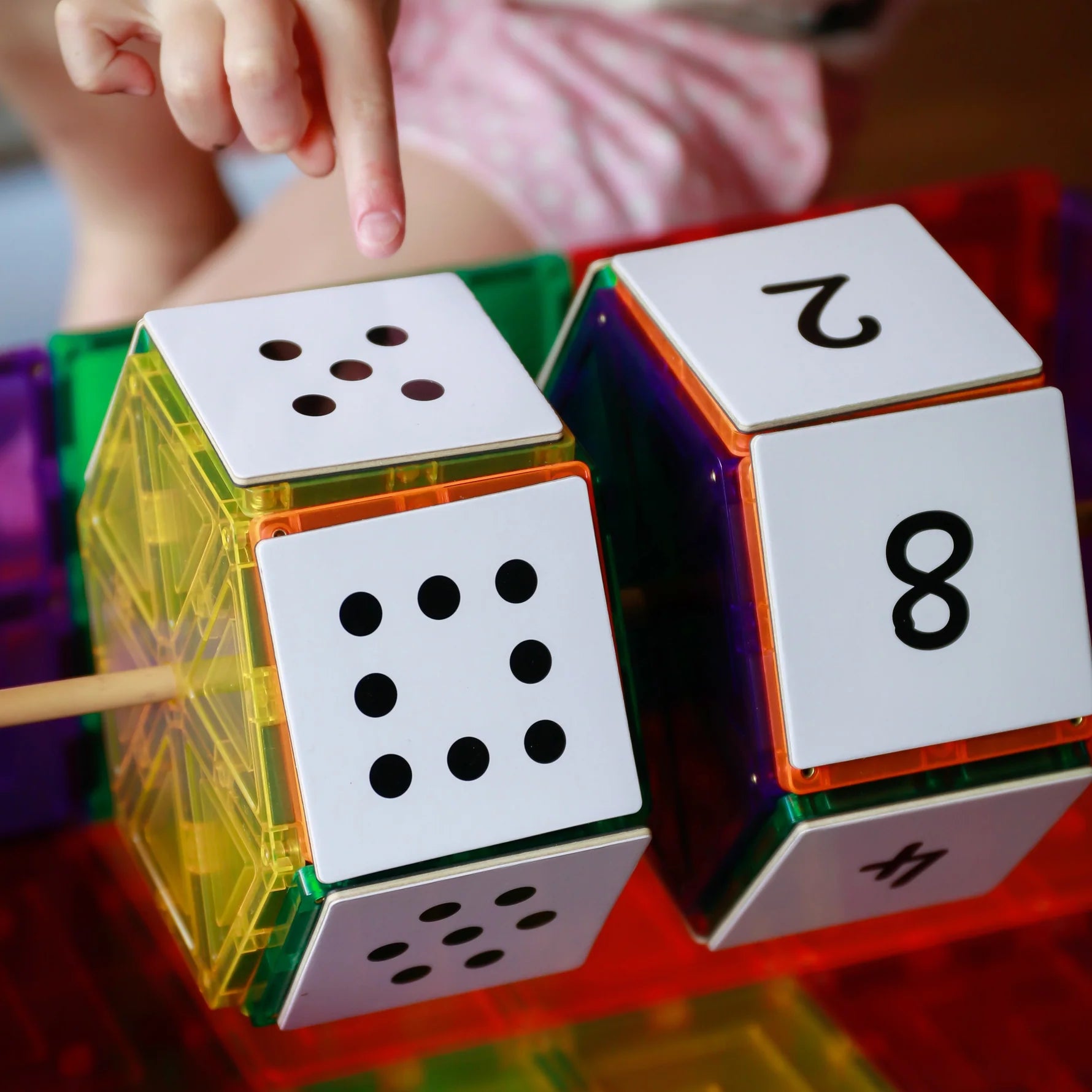 Learn And Grow - Magnetische tegel topper Nummers (engels) 40 stuks