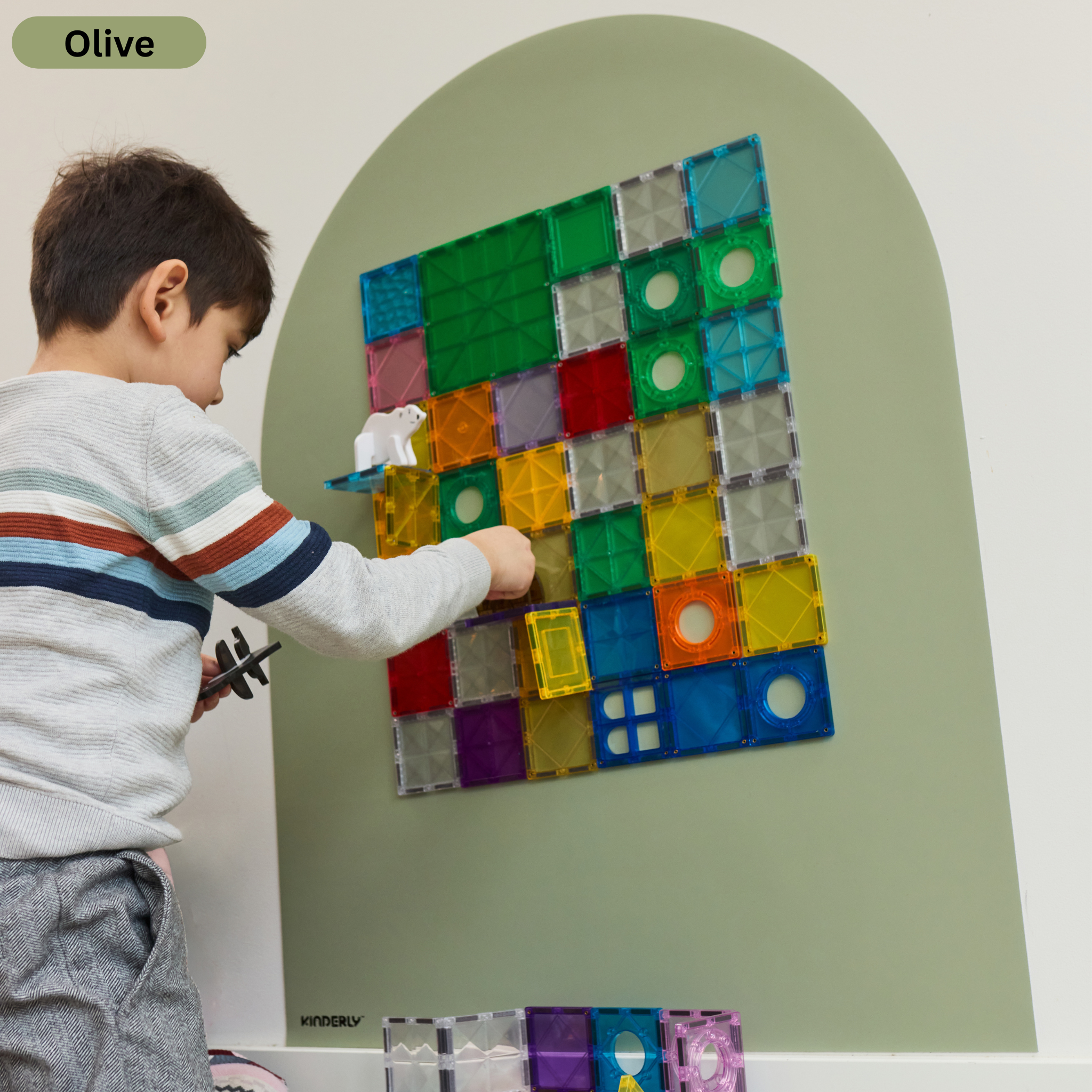 Kinderly Verwijderbaar Magnetisch Behang Olive