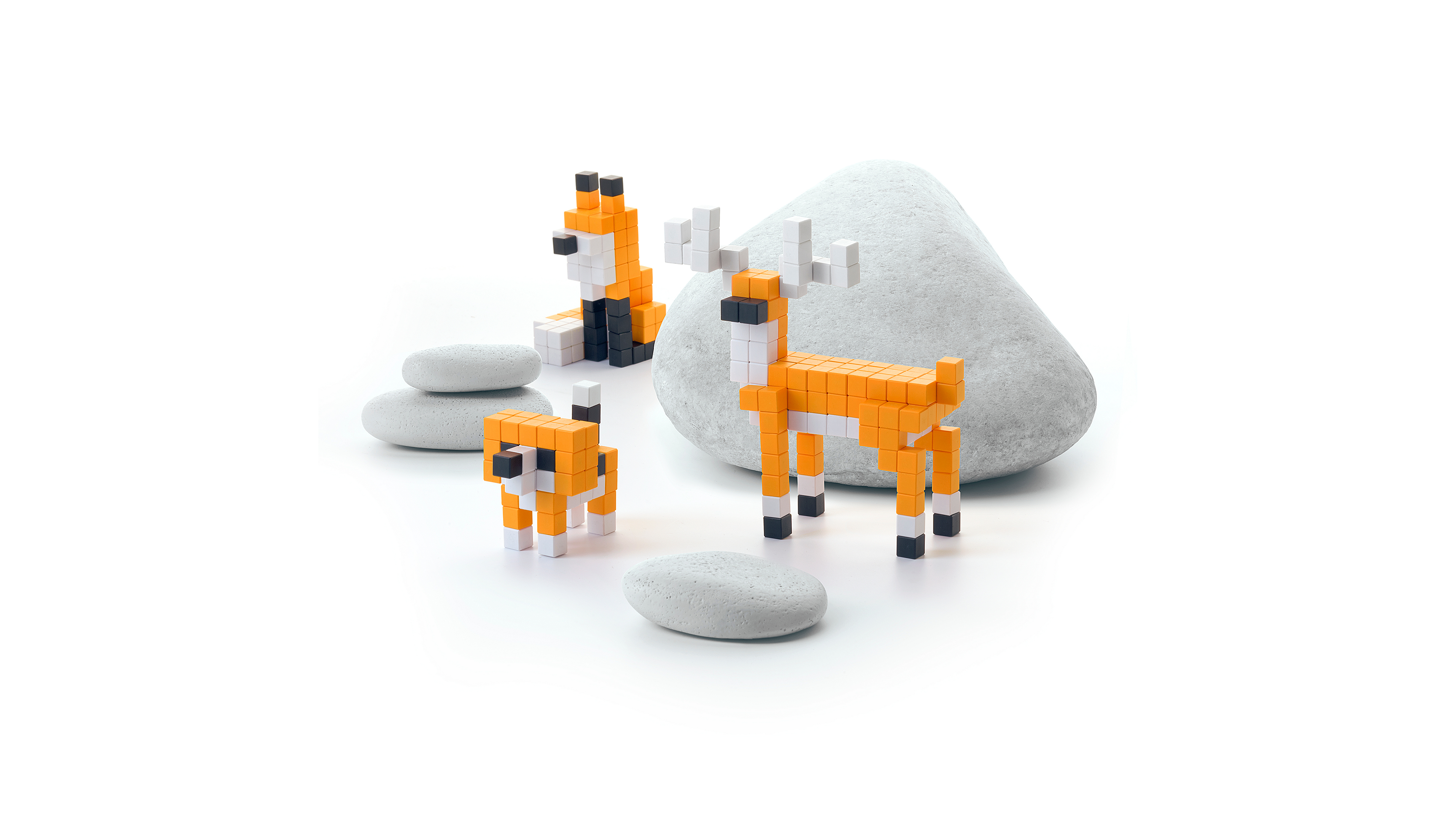 Pixio - Story Orange Animals - 162 magneetblokjes