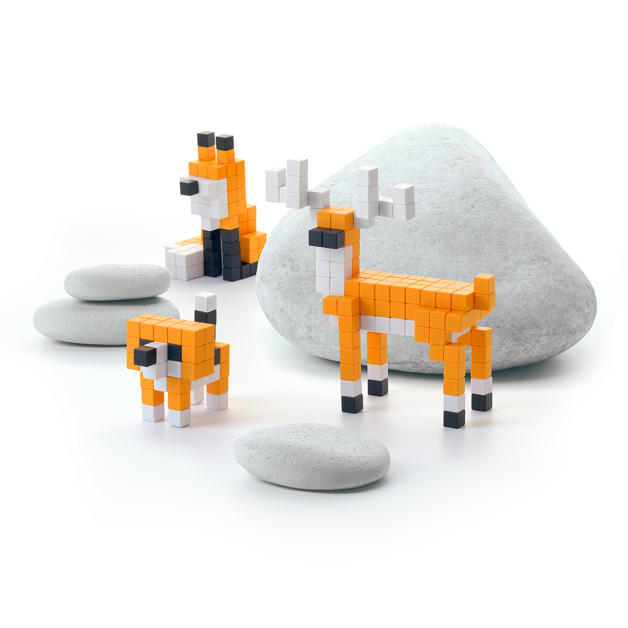 Pixio - Story Orange Animals - 162 magneetblokjes