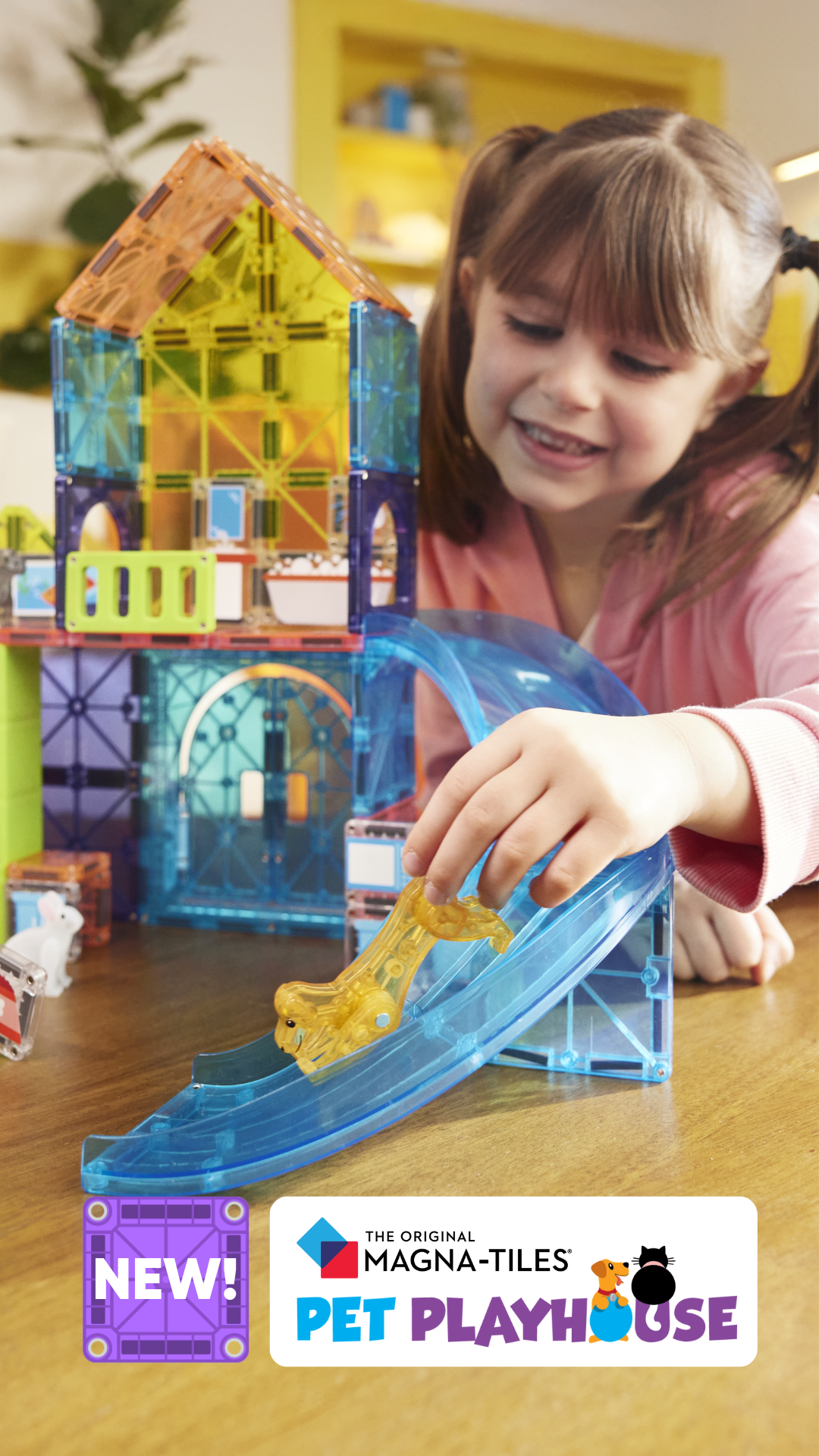 MAGNA-TILES® Pet Playhouse (50 stuks) met microMAGS en Cubes
