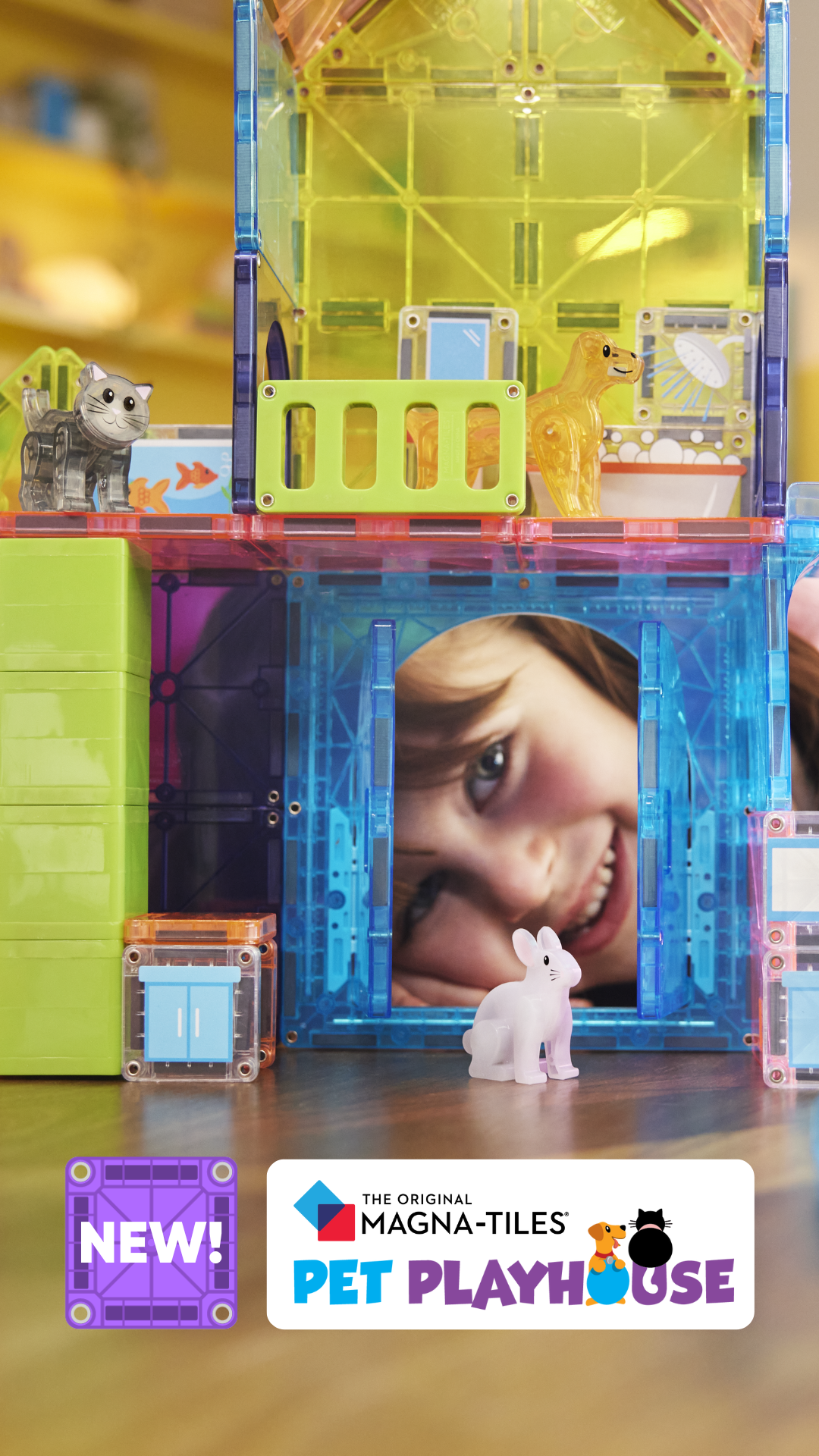 MAGNA-TILES® Pet Playhouse (50 stuks) met microMAGS en Cubes