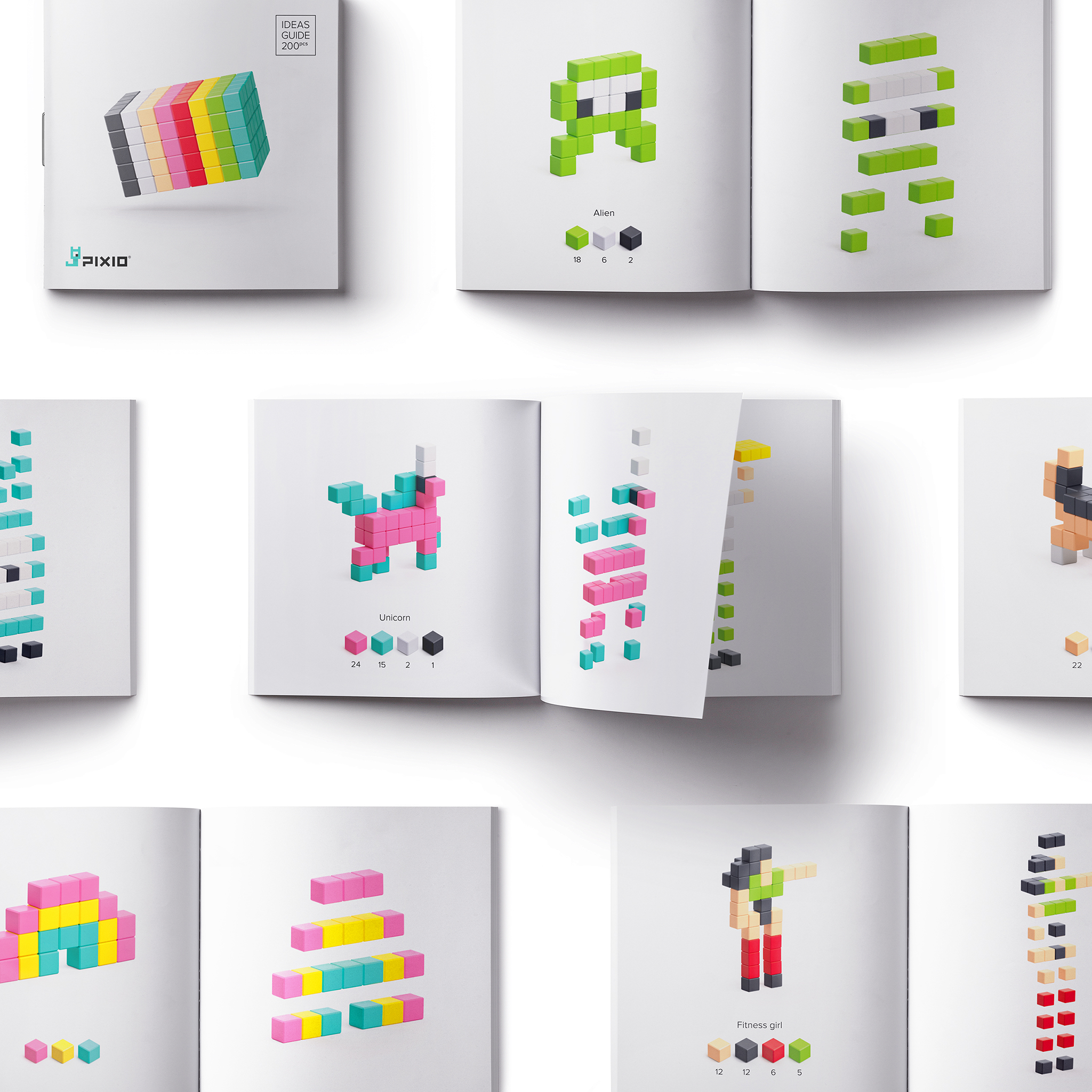 Pixio - Design serie - 200 magneetblokjes