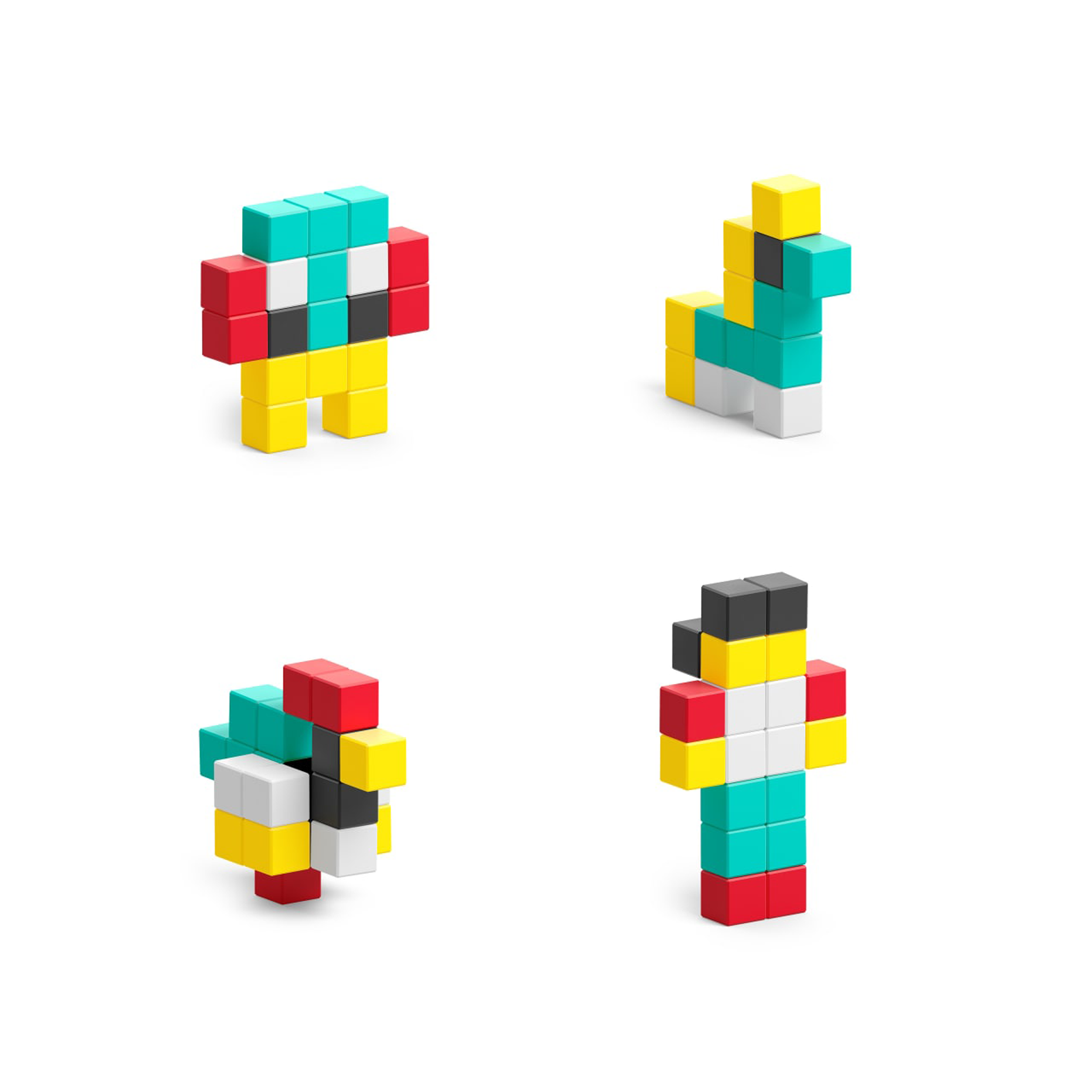 Pixio - Design serie - 25 magneetblokjes