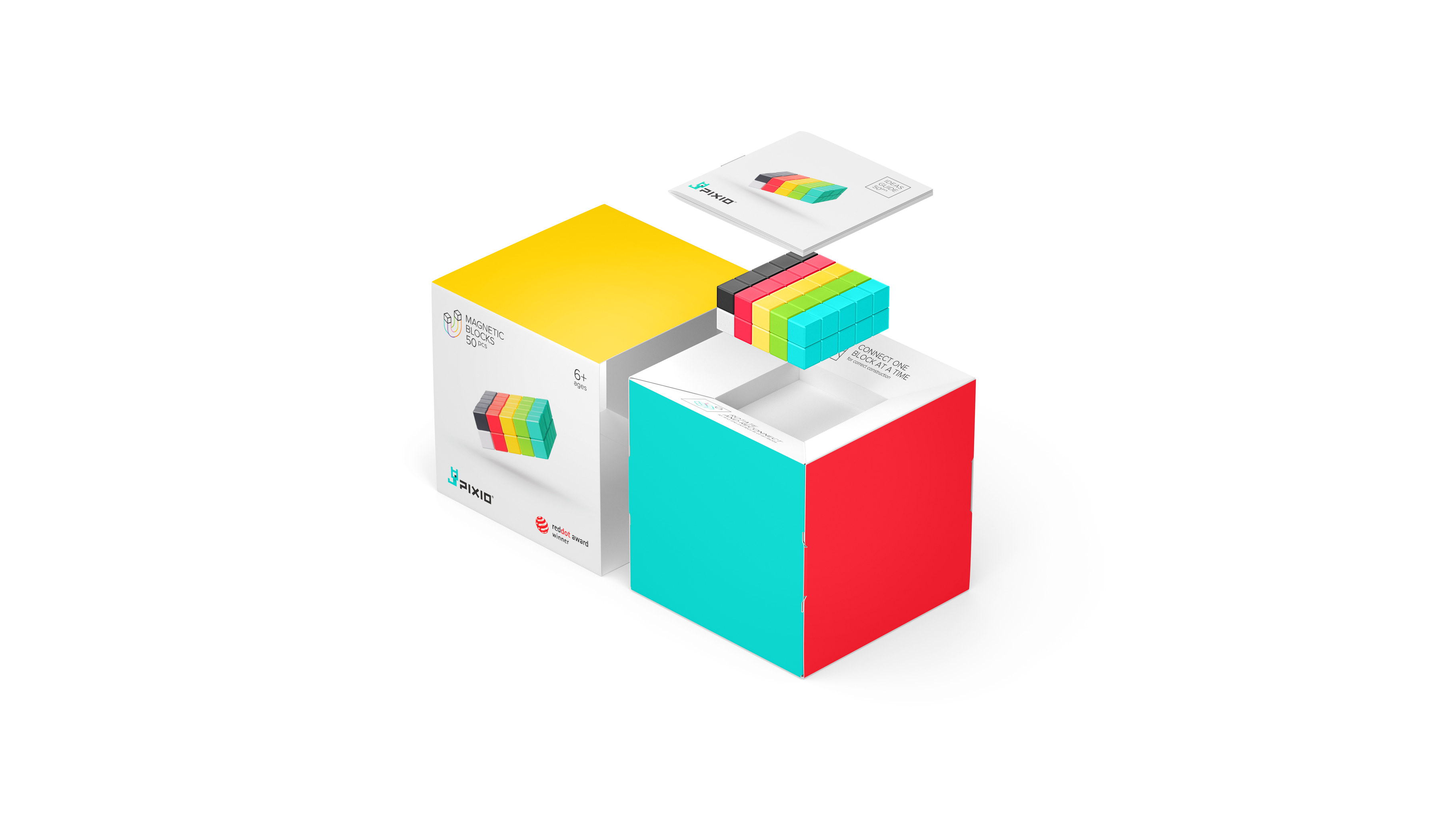 Pixio - Design serie - 50 magneetblokjes