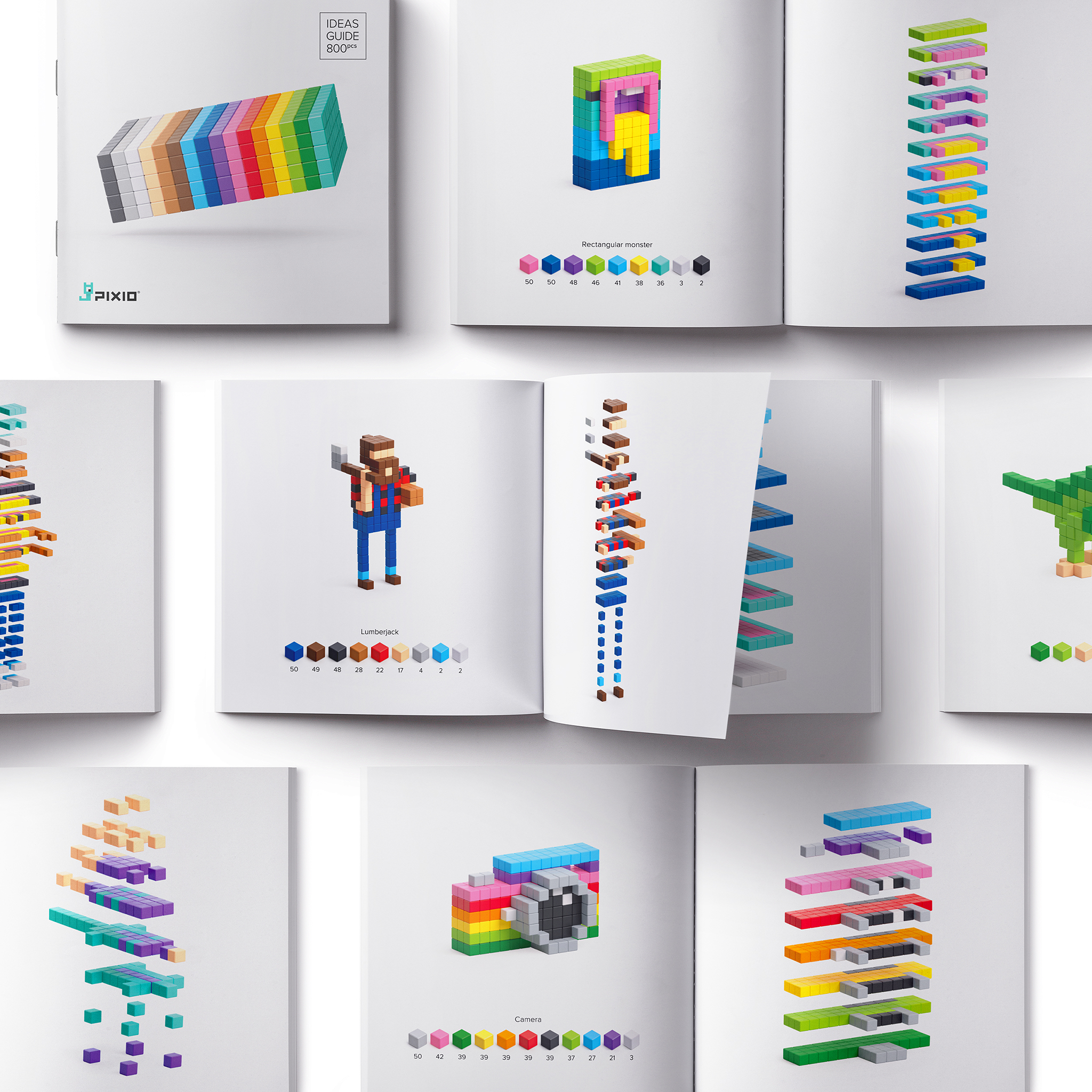 Pixio - Design serie - 800 magneetblokjes